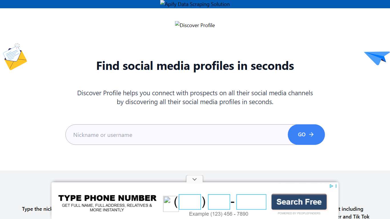Discover Social Media Profiles | Social Media Profiles Finder