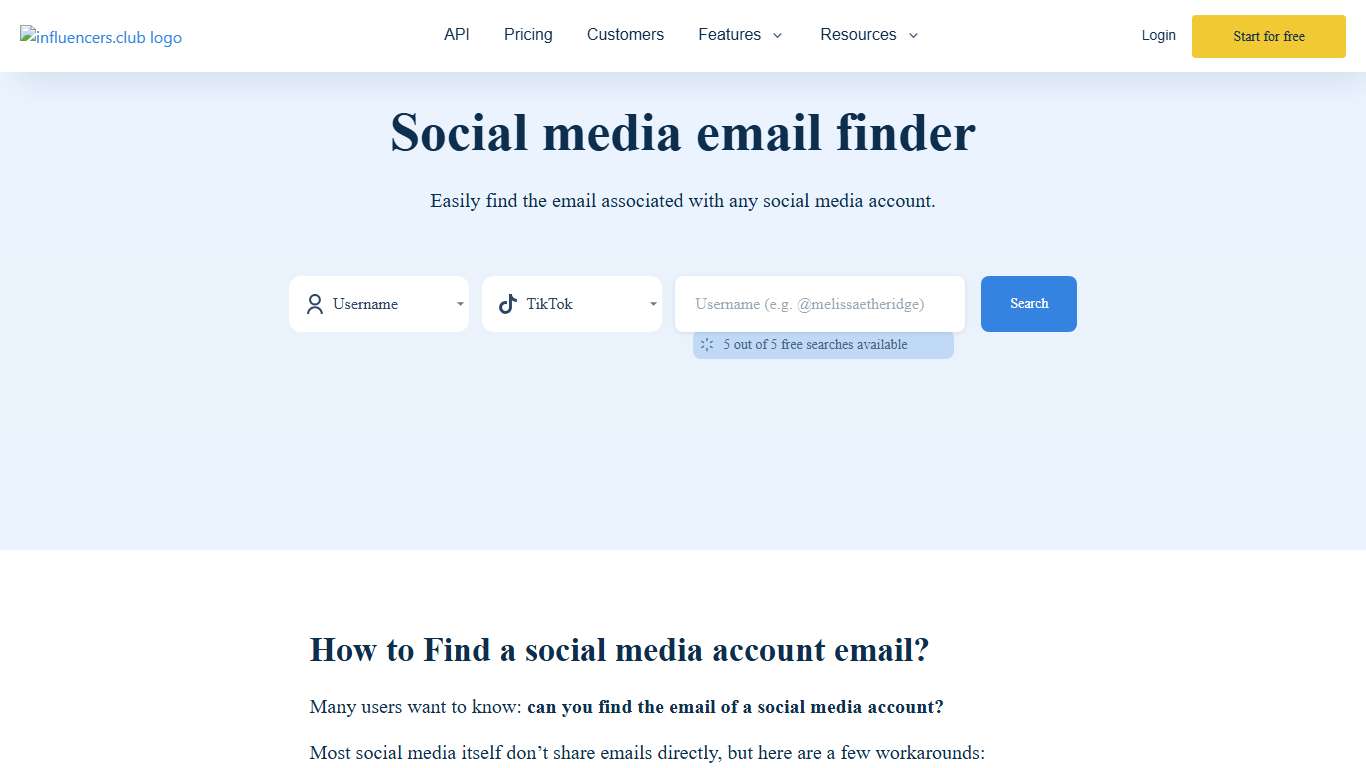 Social Media Email Finder: Find Emails by Username (Free Tool)